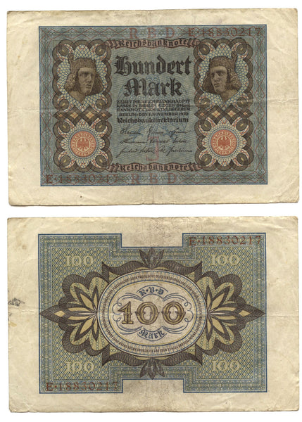 100 marks, 1920, Weimar Republic (1918-1933), Germany (Pick-69)