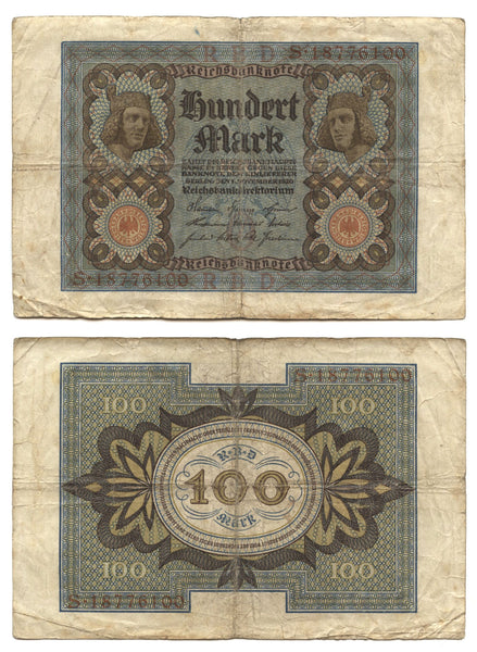 100 marks, 1920, Weimar Republic (1918-1933), Germany (Pick-69)
