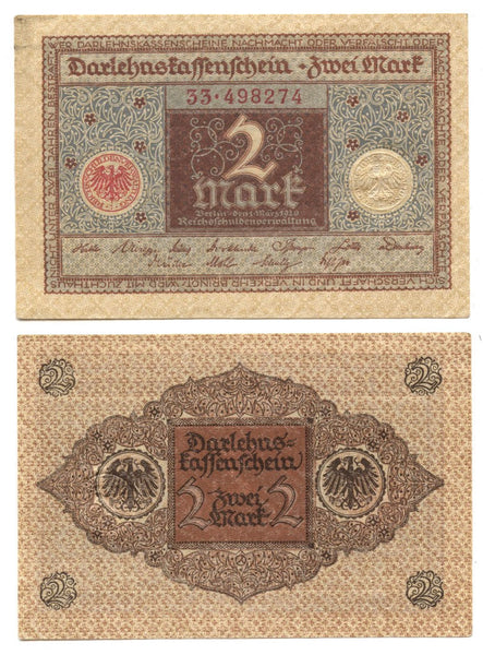 2 marks, 1920, Weimar Republic (1918-1933), Germany (Pick-59)
