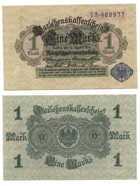 1 mark, 1914 (1920), Wilhelm II (1888-1918), Germany (Pick-52)