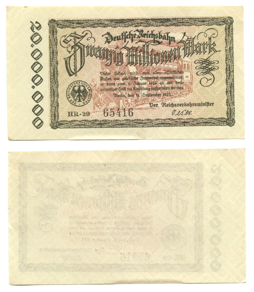 20 000 000 marks, 1923, Weimar Republic, Germany (Pick-S1015)