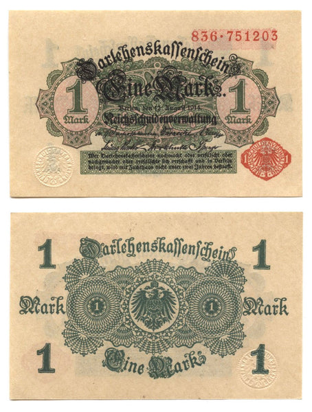 1 mark, 1914 (1917), William II (1888-1918), Germany (Pick-51)