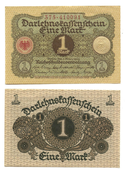 1 mark, 1920, Weimar republic, Germany (Pick-58)