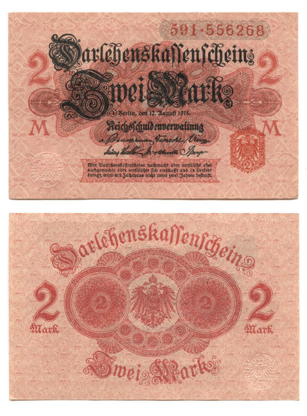 2 marks, 1914, William II (1888-1918), Germany (Pick-55)