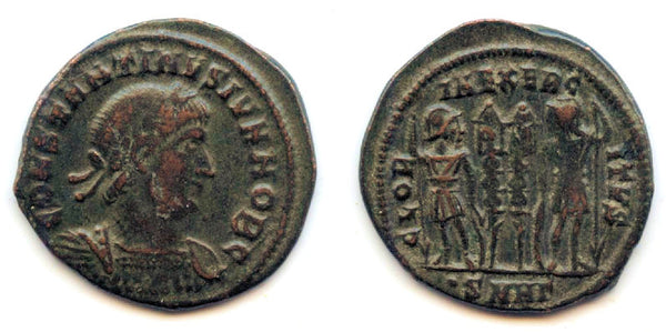 GLORIA EXERCITVS follis of Constantine II as Caesar, 317-337 AD, Heraclea, Roman Empire