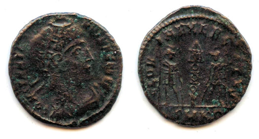 AE3/4 follis of Constantine I (307-337 CE), Cyzicus, Roman Empire (RIC 95)
