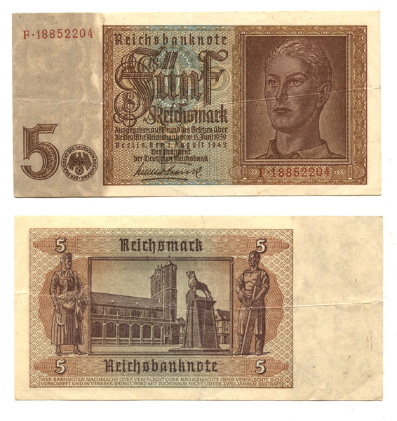 5 Reichsmark, 1942, Third Reich (1933-1945), Germany