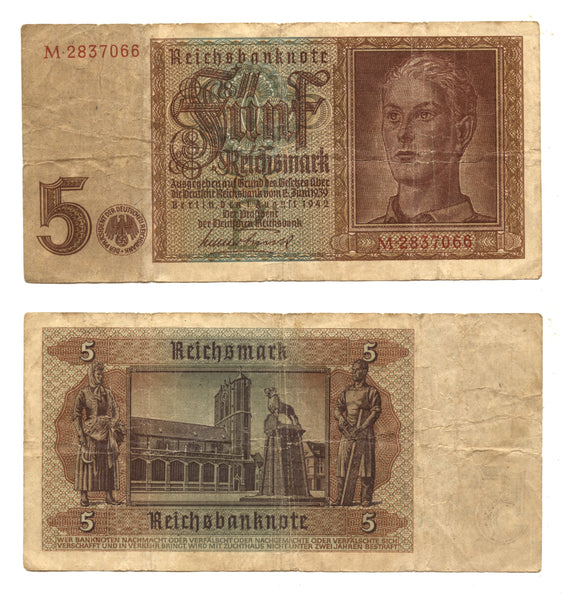 5 Reichsmark, 1942, Third Reich (1933-1945), Germany