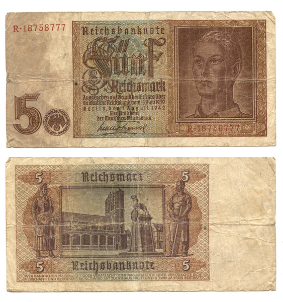 5 Reichsmark, 1942, Third Reich (1933-1945), Germany