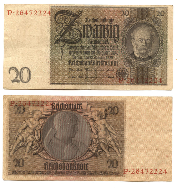 20 Reichsmark, 1929, Weimar Republic (1918-1933), Germany