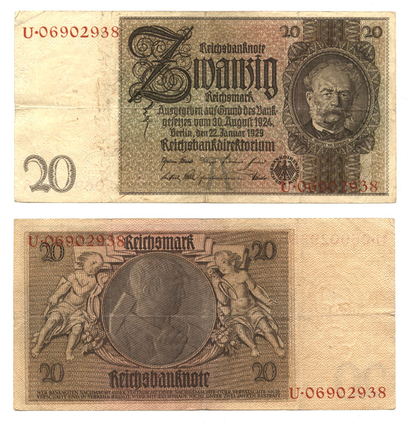 20 Reichsmark, 1929, Weimar Republic (1918-1933), Germany