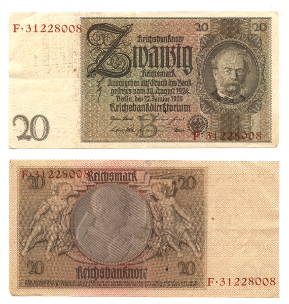 20 Reichsmark, 1929, Weimar Republic (1918-1933), Germany