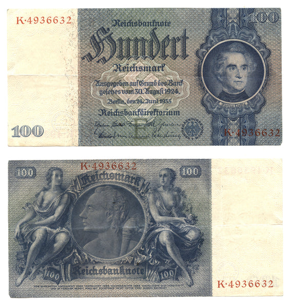 100 Reichsmark, 1935, Third Reich (1933-1945), Germany