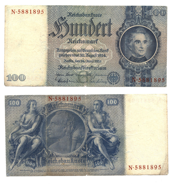 100 Reichsmark, 1935, Third Reich (1933-1945), Germany