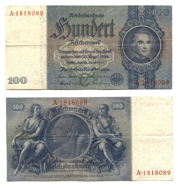 100 Reichsmark, 1935, Third Reich (1933-1945), Germany