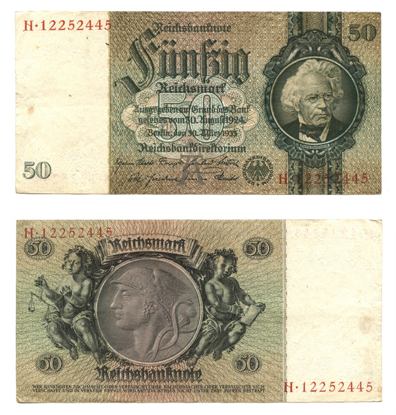 50 Reichsmark, 1933, Third Reich (Nazi Germany), Germany