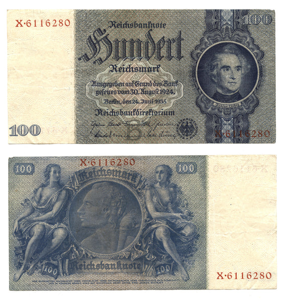 100 Reichsmark, 1935, Third Reich (1933-1945), Germany