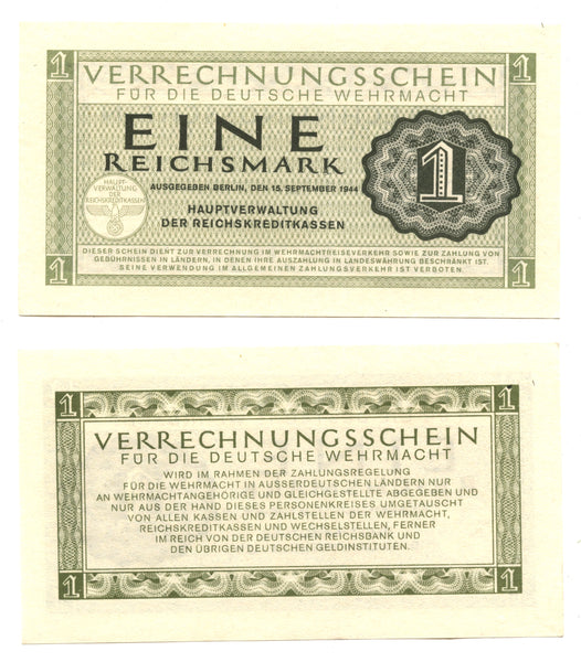 1 Reichsmark, 1944, Third Reich (1933-1945), Germany