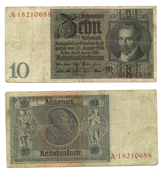10 Reichsmark, 1929, Weimar Republic (1918-1933), Germany
