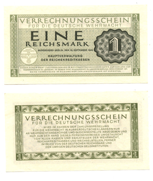 1 Reichsmark, 1944, Third Reich (1933-1945), Germany