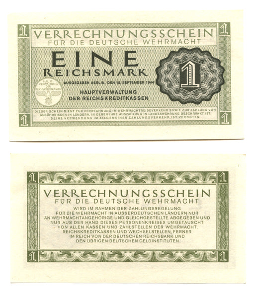 1 Reichsmark, 1944, Third Reich (1933-1945), Germany