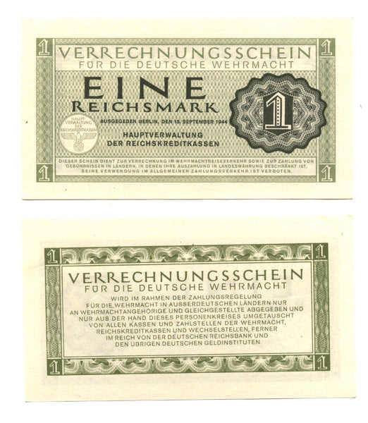 1 Reichsmark, 1944, Third Reich (1933-1945), Germany