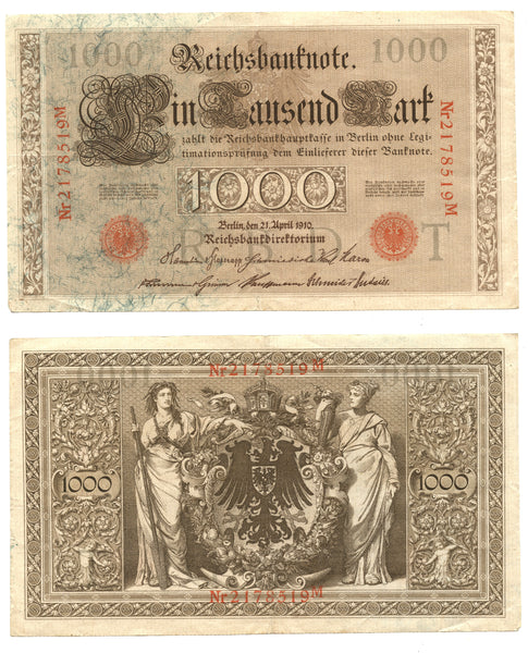 1000 marks, 1910, Germany (Pick-44)