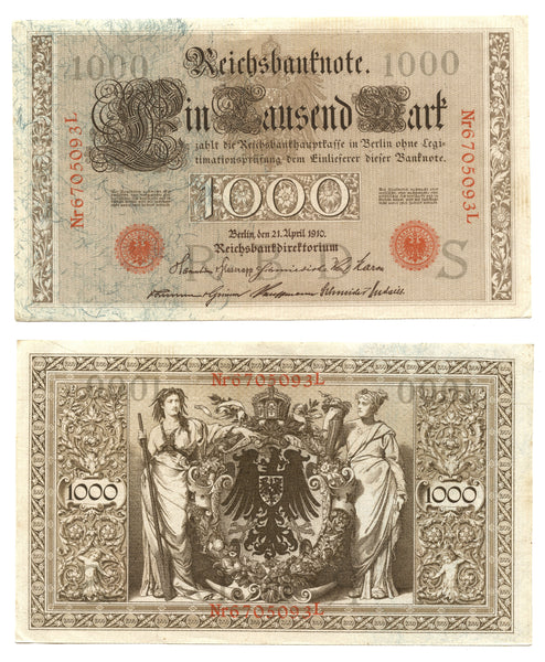 1000 marks, 1910, Germany (Pick-44)