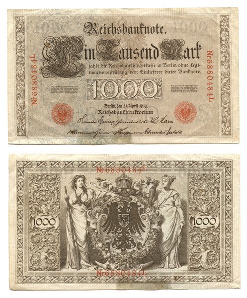 1000 marks, 1910, Germany (Pick-44)