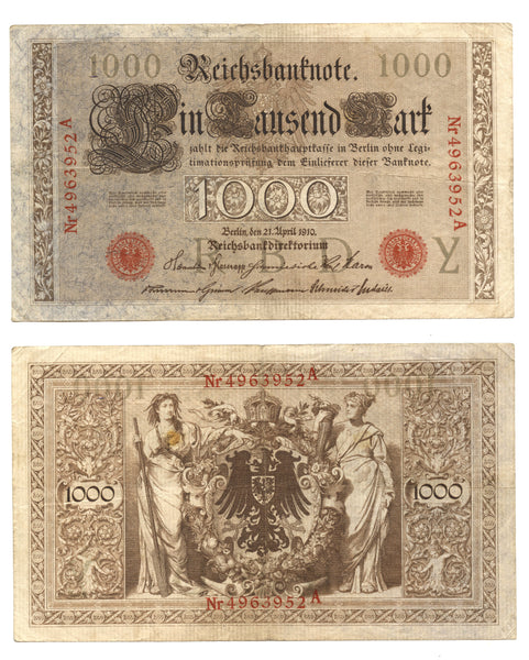 1000 marks, 1910, Germany (Pick-44)