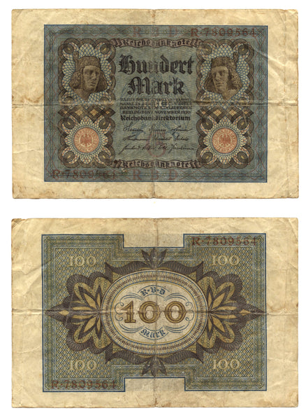 100 marks, 1920, Weimar Republic (1918-1933), Germany (Pick-69)