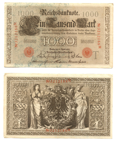 1000 marks, 1910, Germany (Pick-44)