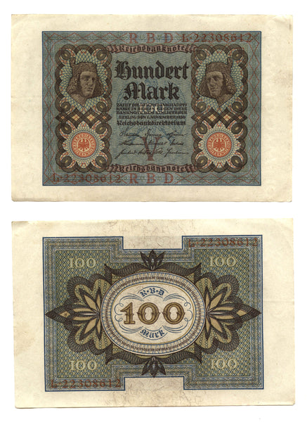 100 marks, 1920, Weimar Republic (1918-1933), Germany (Pick-69)