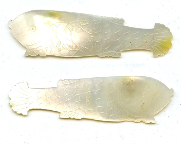 Fish-shaped mother-of-pearl gaming counter, S. China, 18th–early 20th century