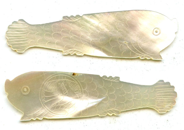 Fish-shaped mother-of-pearl gaming counter, S. China, 18th–early 20th century