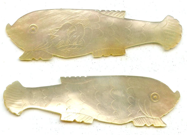 Fish-shaped mother-of-pearl gaming counter, S. China, 18th–early 20th century