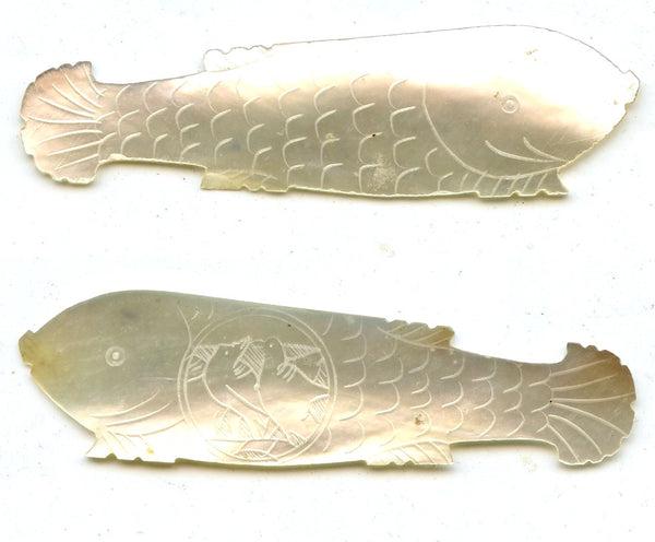 Fish-shaped mother-of-pearl gaming counter, S. China, 18th–early 20th century
