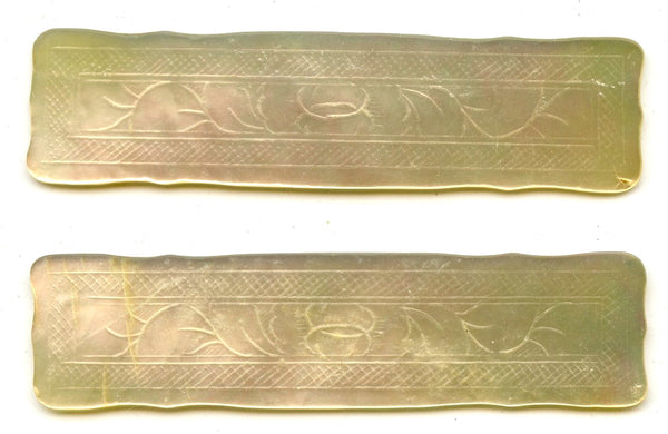 Rectangular mother-of-pearl gaming counter, S. China, 18th–early 20th century