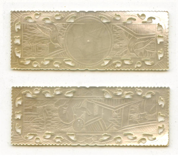 Rectangular mother-of-pearl gaming counter, S. China, 18th–early 20th century