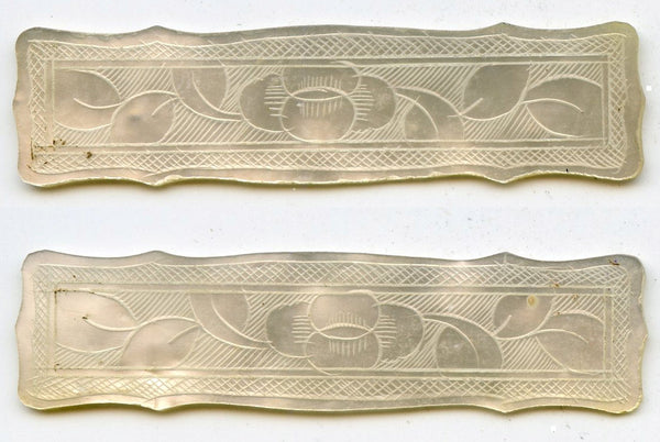 Rectangular mother-of-pearl gaming counter, S. China, 18th–early 20th century