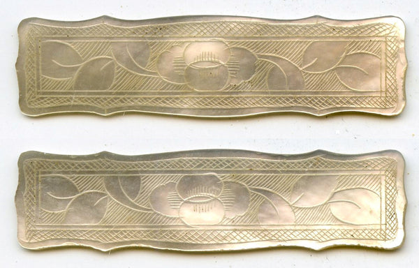 Rectangular mother-of-pearl gaming counter, S. China, 18th–early 20th century