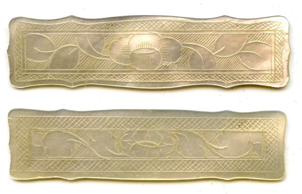 Rectangular mother-of-pearl gaming counter, S. China, 18th–early 20th century