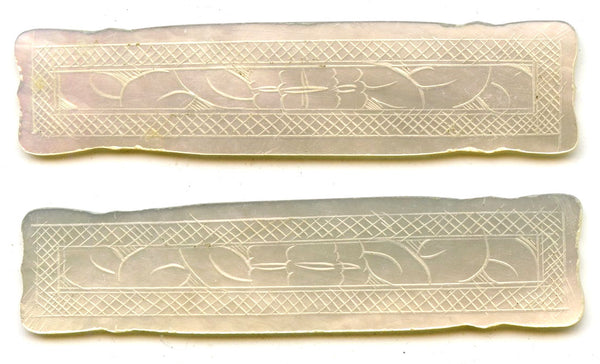 Rectangular mother-of-pearl gaming counter, S. China, 18th–early 20th century