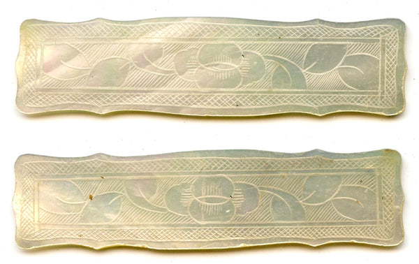 Rectangular mother-of-pearl gaming counter, S. China, 18th–early 20th century