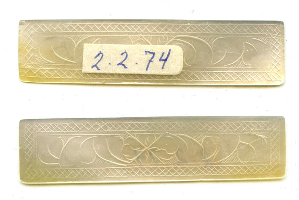 Rectangular mother-of-pearl gaming counter, S. China, 18th–early 20th century