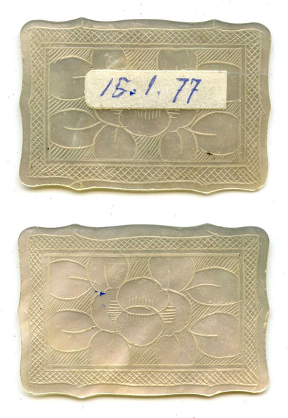 Rectangular mother-of-pearl gaming counter, S. China, 18th–early 20th century