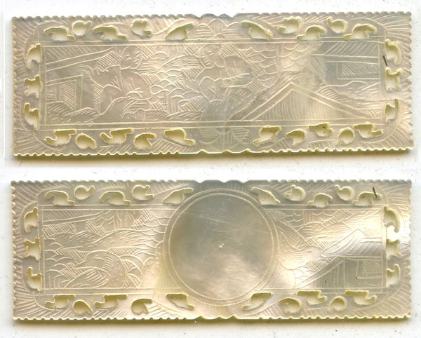 Rectangular mother-of-pearl gaming counter, S. China, 18th–early 20th century