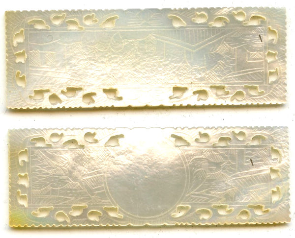 Rectangular mother-of-pearl gaming counter, S. China, 18th–early 20th century