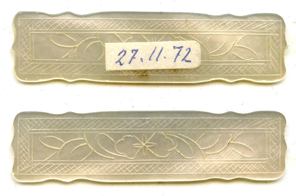Rectangular mother-of-pearl gaming counter, S. China, 18th–early 20th century