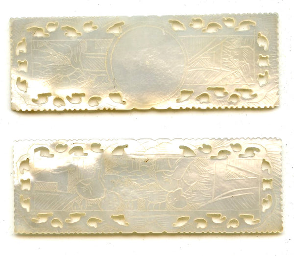 Rectangular mother-of-pearl gaming counter, S. China, 18th–early 20th century